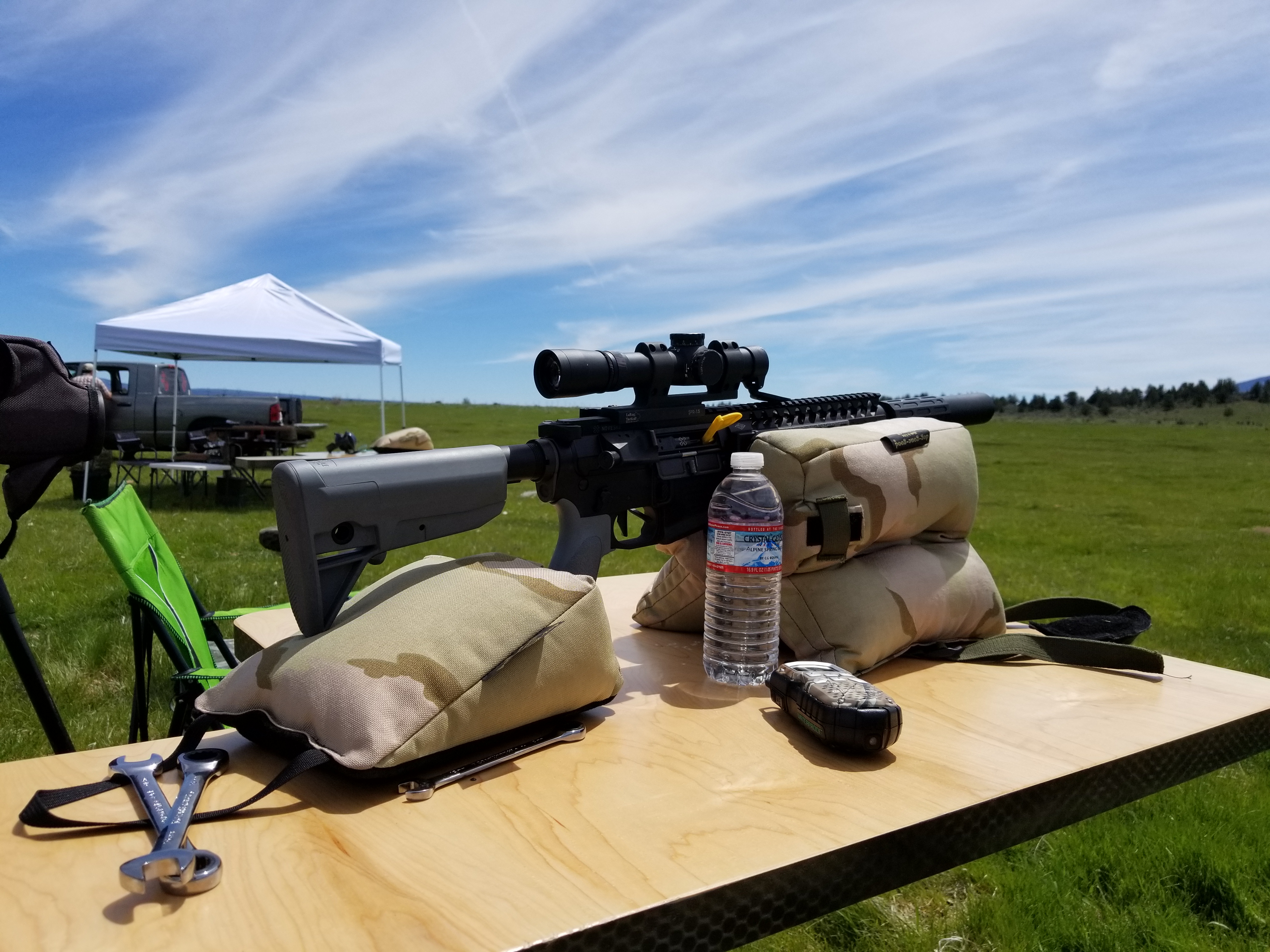 AR15 on Dog Gone Good shooting bags - Rat Patrol